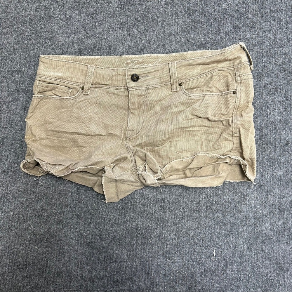 Tinsel Shorts Womens Size 11/12 Beige Corduroy Cutoff Raw Hem Casual Low Rise